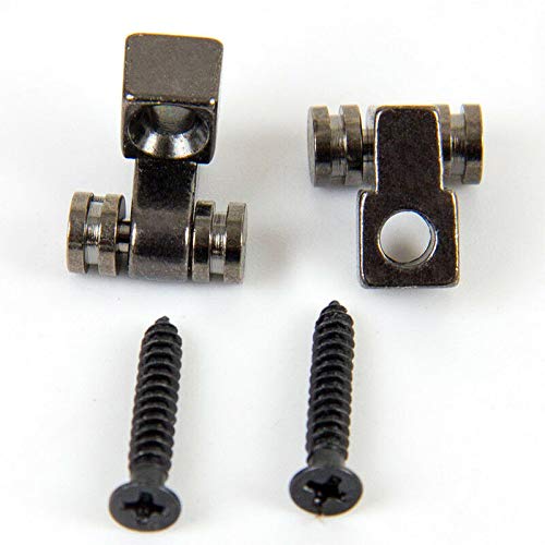 Black Roller String Trees for Guitar - Pair of Smooth Roller String Retainers & Guitar Parts - Perfect for Fender Stratocaster, Telecaster & Electric Guitar Upgrades