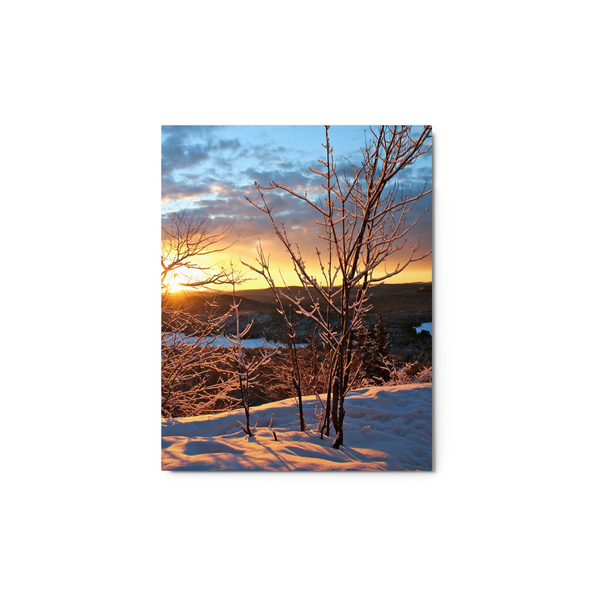Bald Mountain Winter Sunrise Metal Print Wall Art - Stunning Landscape Photography for Home & Office Decor