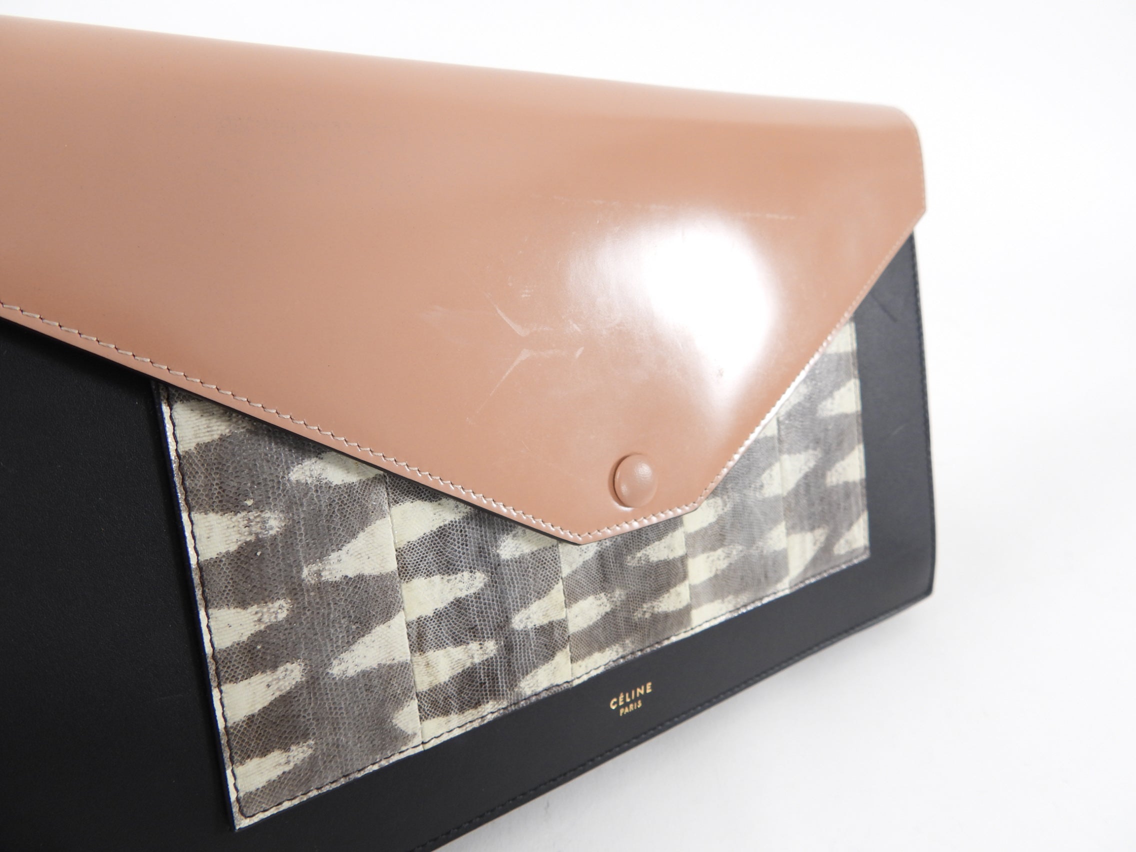 Celine Tricolor Envelope Shoulder Bag & Clutch Purse - Stylish Crossbody Handbag for Women | Perfect for Work, Date Night & Special Occasions