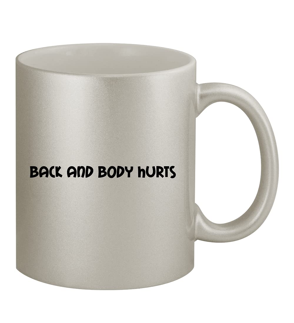 11oz Ceramic Silver Coffee Mug for Back and Body Pain Relief - Perfect for Office, Home, and Gifts