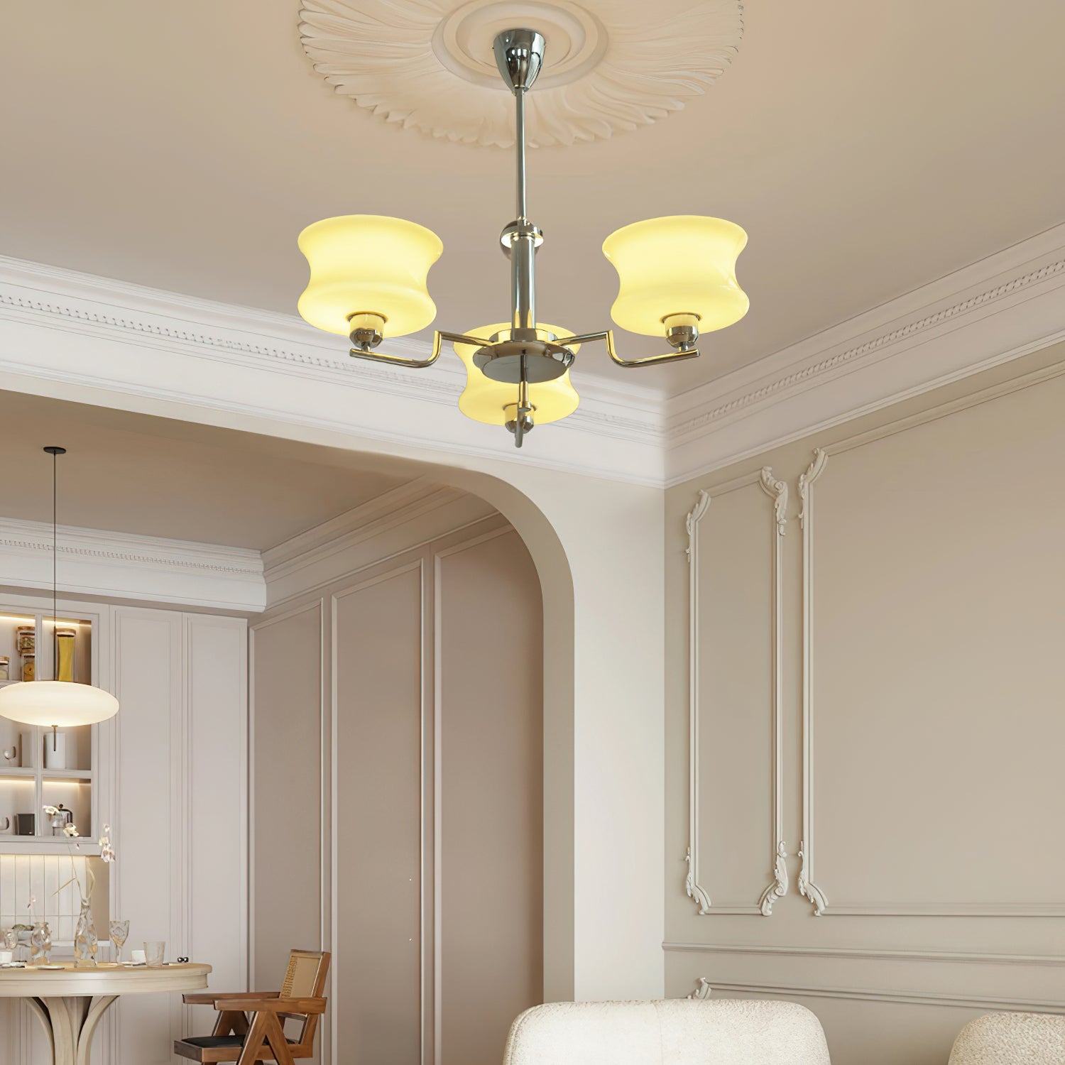 Elegant Blue Crystal Chandelier - Modern Ceiling Light Fixture for Dining Room, Bedroom & Living Room Decor | Energy Efficient LED Lighting for Home & Office