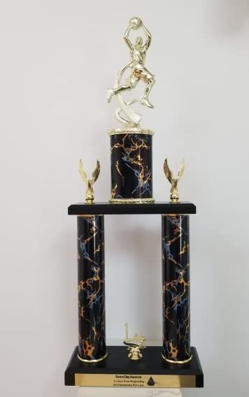 Custom Engraved 20-Inch Black Magic Male Basketball Trophy - Perfect for Awards, Tournaments & Sports Recognition