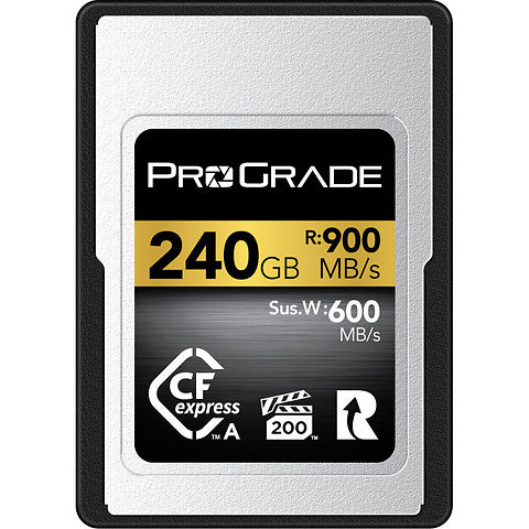 ProGrade Digital 240GB CFexpress 2.0 Type A Gold Memory Card - High-Speed Performance for Professional Cameras & 4K Video Recording - Perfect for Sony, Canon, Nikon DSLR & Mirrorless Cameras