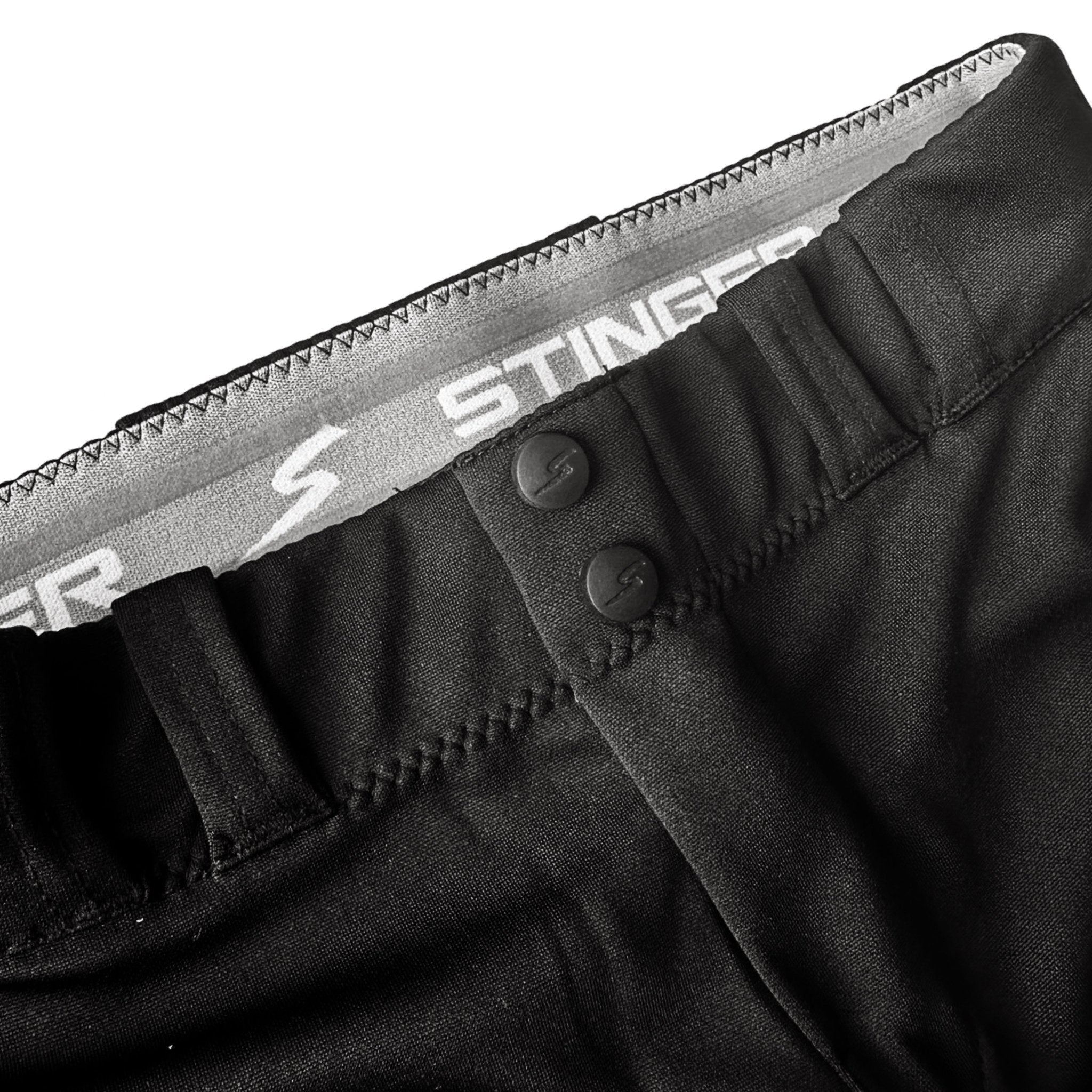 Stinger Premium Fastpitch Softball Pants for Women & Girls - Breathable Black Softball Pants with Stretch Fit - Perfect for Games, Practices & Tournaments