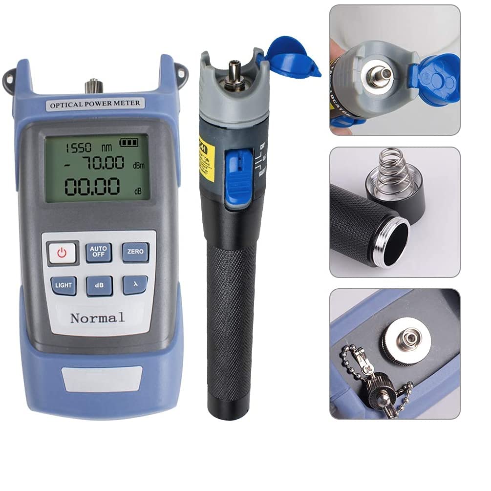 Professional FTTH Fiber Optic Tool Kit - FC-6S Cleaver, Optical Power Meter, Visual Fault Locator (1mw), Cable Cutter & Stripper for 5km Fiber Installation | Complete Solution for Home & Business Fiber Optic Network Setup