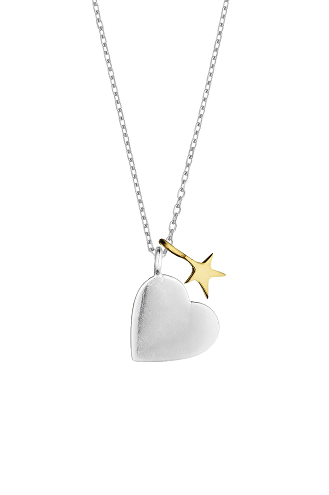 Double Charm Heart and Star Necklace for Women - Dainty Gold/Silver Layered Pendant Jewelry - Perfect Gift for Valentine's Day, Anniversary & Everyday Wear