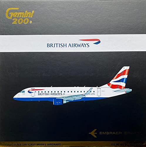 Gemini 200 G2BAW560 British Airways Cityflyer Embraer 170 G-LCYG 1:200 Scale Diecast Model Airplane - Perfect for Aviation Collectors, Display Cabinets & Flight Simulation Enthusiasts