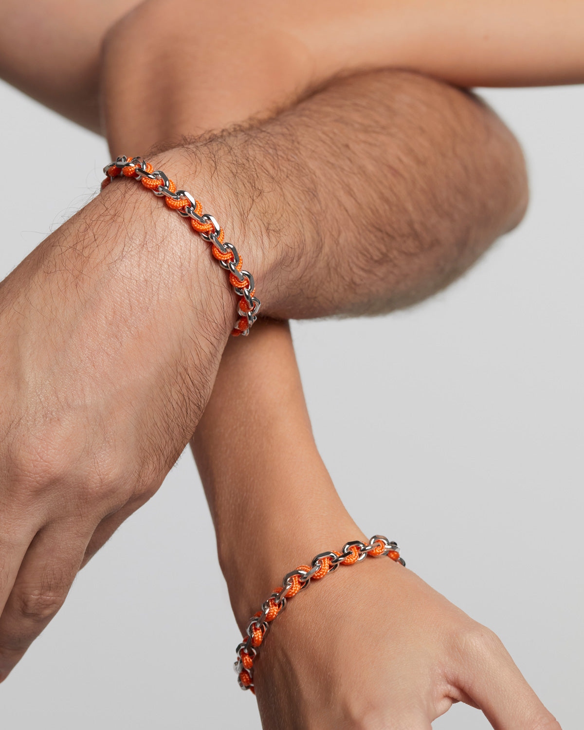 GRID 5 Tangerine Adjustable Rope Silver Bracelet for Women - Trendy Stackable Bangle for Everyday Wear & Special Occasions