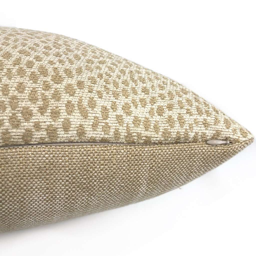 Chester Biscuit Beige Chenille Dots Pillow Cover - Soft Decorative Throw Pillow Case for Sofa, Bed, Couch - Home Decor Accent for Living Room & Bedroom