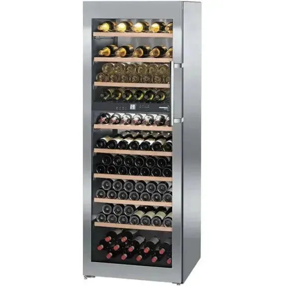 Liebherr 211 Bottle Stainless Steel Wine Cooler Refrigerator - Perfect for Home, Restaurant, and Wine Cellar Storage