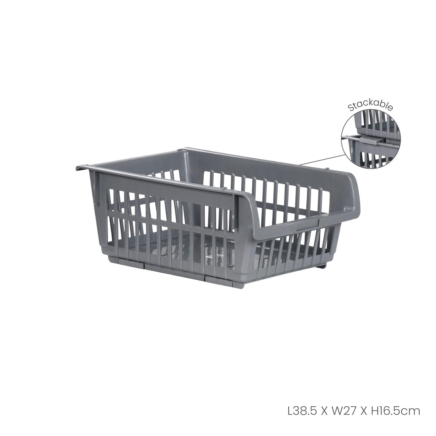 Stackable Space Basket (8405) - Organize Your Home, Office & Closet - Perfect for Storage & Decor