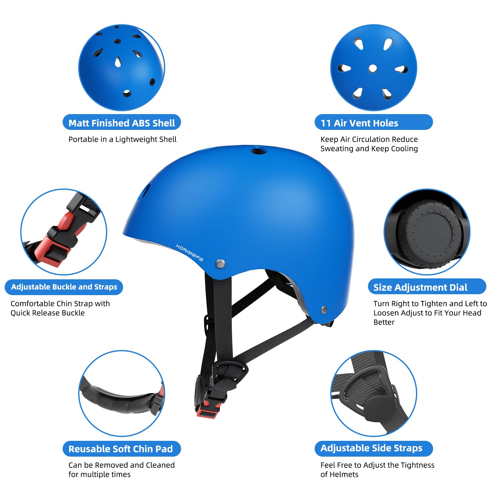 KORIMEFA Kids Bike Helmet for Boys & Girls Ages 3-13 - Safety Certified for Cycling, Scooter, Skateboard & Roller Skating - Lightweight Adjustable Youth Helmet for Outdoor Sports & Playground Activities
