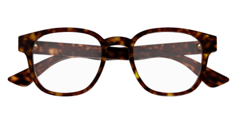 Gucci GG1343O 002 Havana Soft Square Men's Eyeglasses - Classic Designer Optical Frames for Men, UV Protection, Lightweight & Comfortable - Perfect for Office, Reading & Everyday Wear