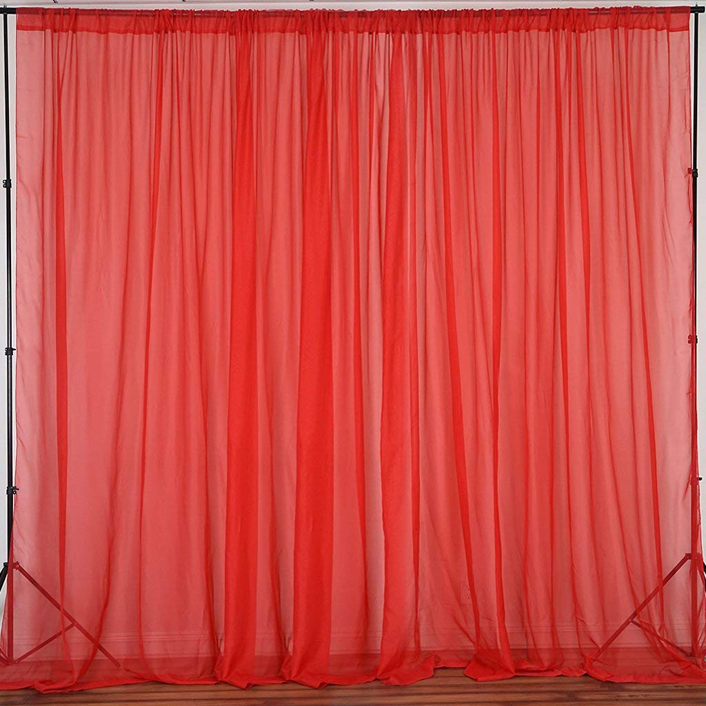 Sheer Lightweight Chiffon Window Curtain Panel 58