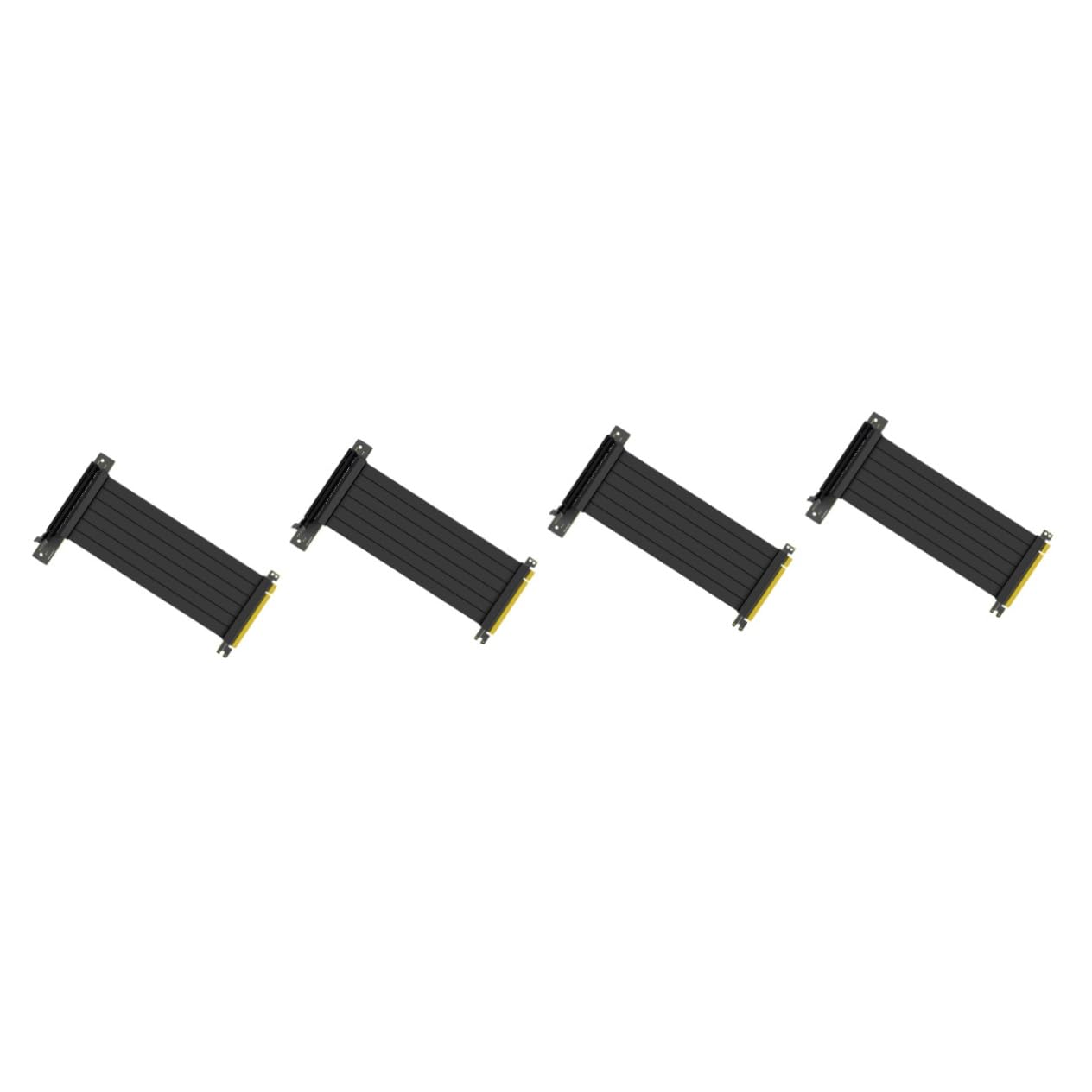Gatuida 4-Pack 90 Degree PCIe Riser Cable - 6-Pin PCI Express Extension Cord for Computer Fans, GPU, and Mining Rigs - High-Speed Flexible Ribbon Cable for PC Builds, Gaming, and Crypto Mining