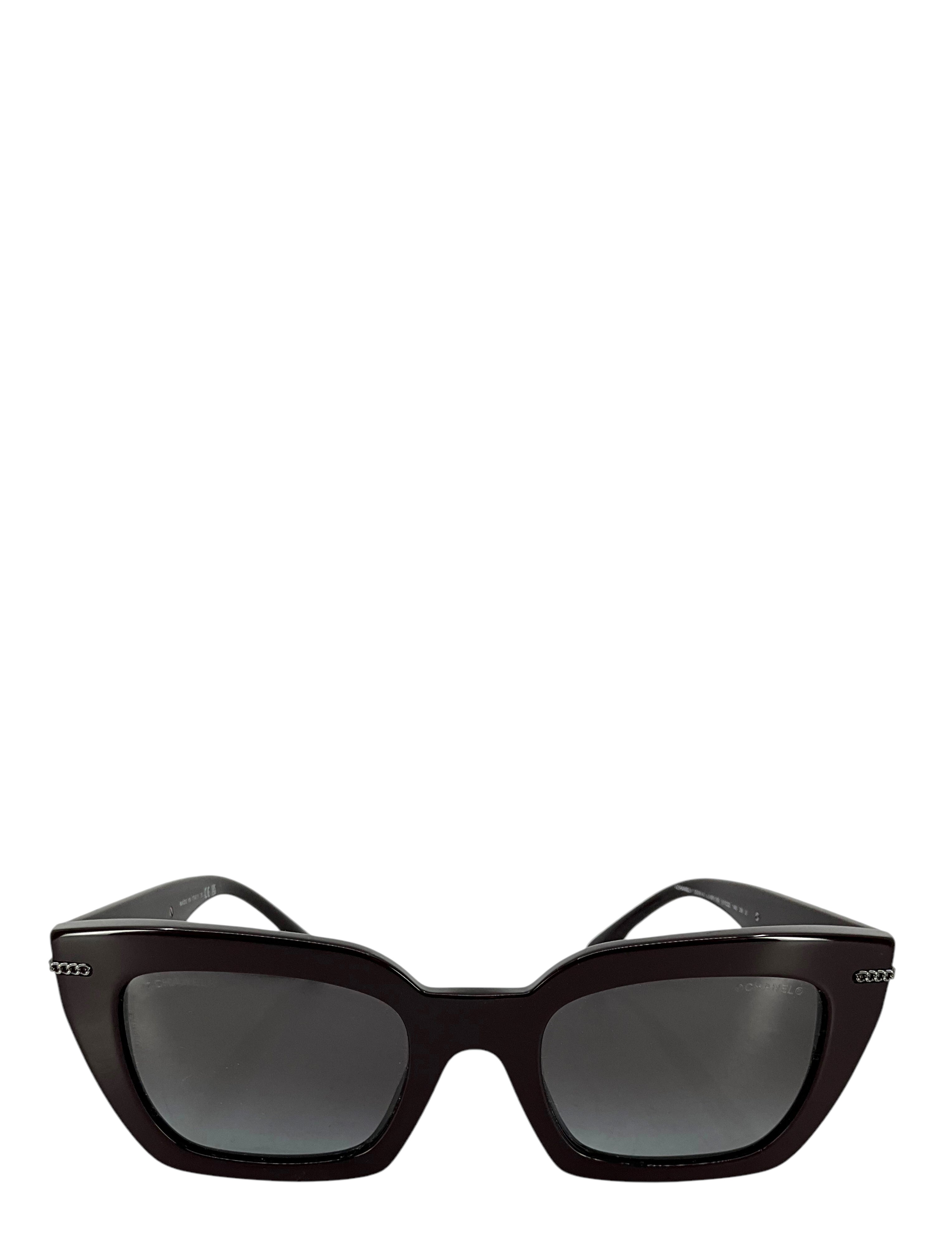 CHANEL Square Chain Link CC Logo Sunglasses 5509 A - Luxury Designer Sunglasses for Women, UV Protection, Fashion Accessory for Summer, Beach, and Outdoor Activities