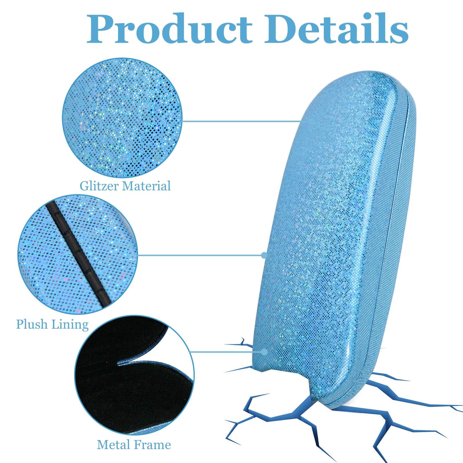 3 Piece Hard Shell Glasses Case Set - Durable Protective Eyeglass Holder with Microfiber Cleaning Cloth for Women & Men | Travel, Office & Home Use for Reading Glasses, Sunglasses & Prescription Eyeglasses