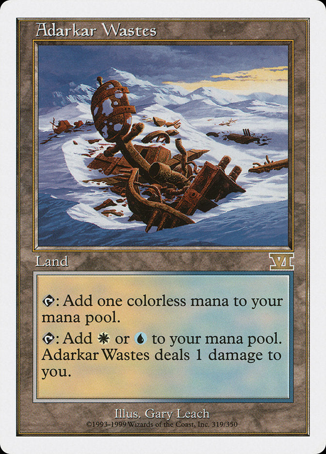 Adarkar Wastes - Magic: The Gathering Classic Sixth Edition MTG Card - Perfect for Collectors & Vintage Deck Builders