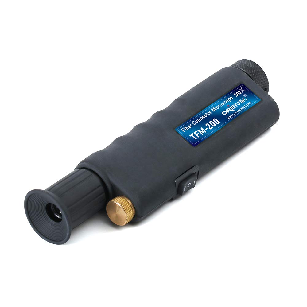 ORIENTEK TFM-200 Fiber Optic Microscope Probe - Professional Fiber Connector Inspection & Cleaning Tool for Network Maintenance & Telecom Installations