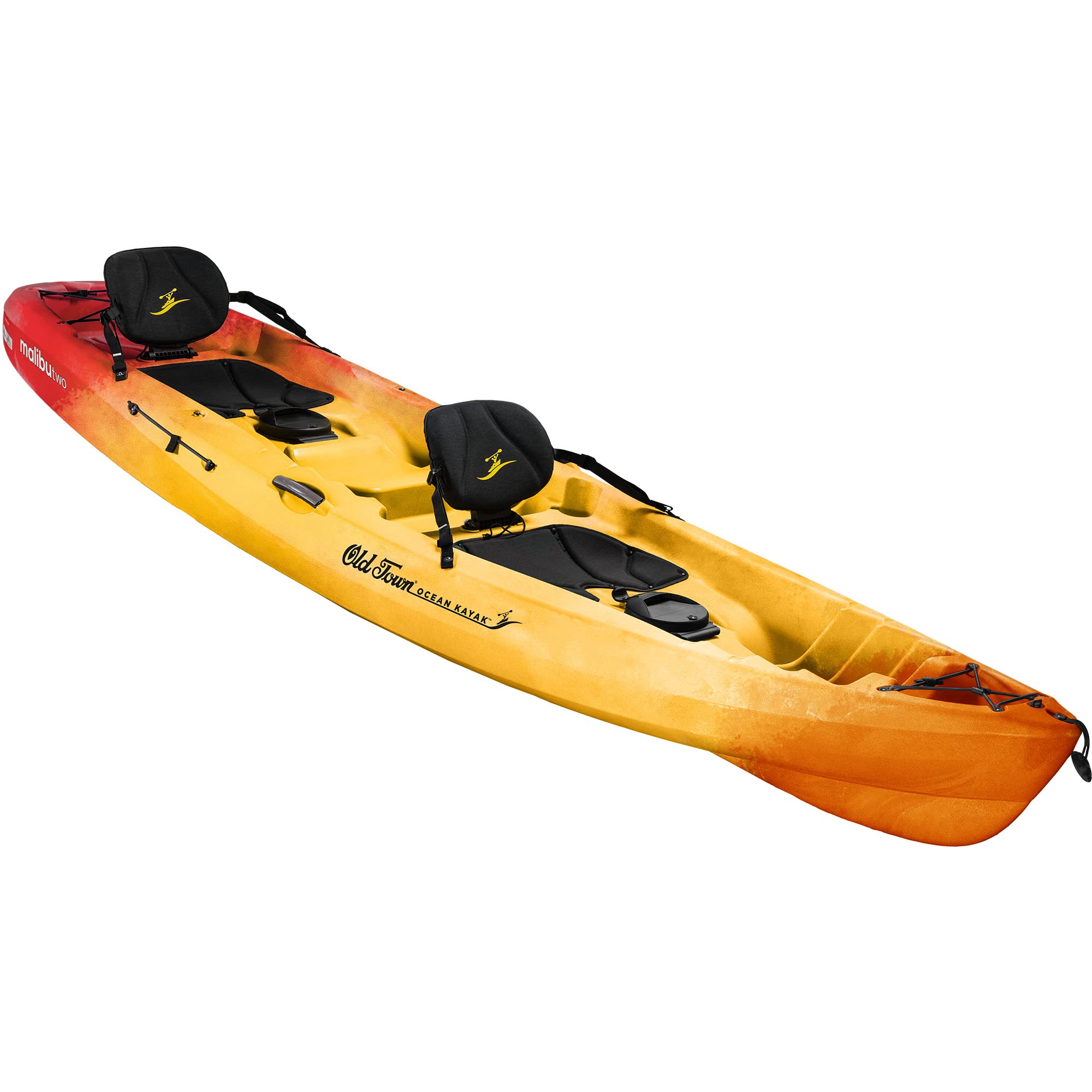 Old Town Ocean Kayak Malibu Two Tandem Kayak - 2-Person Sit-On-Top Fishing & Recreational Kayak with Paddles & Adjustable Seats | Perfect for Lakes, Rivers & Coastal Waters