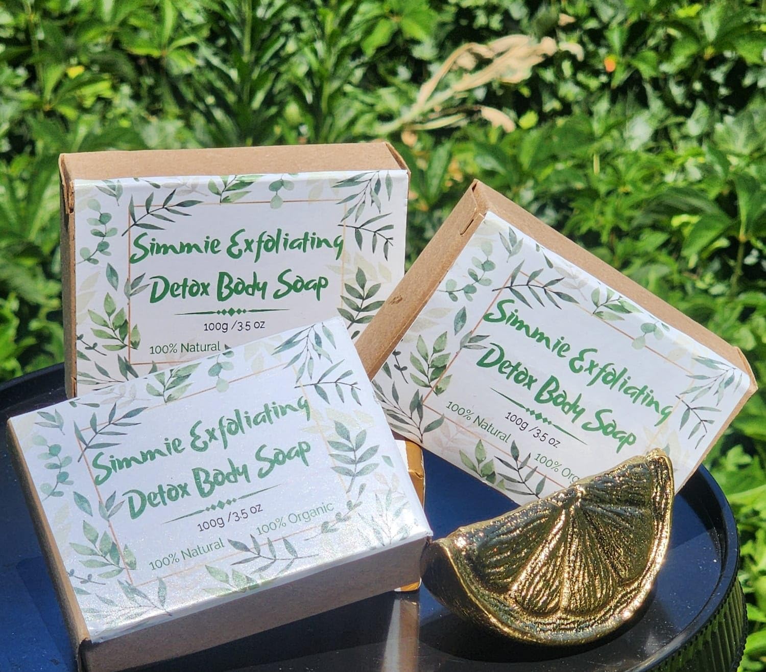 Simmie Exfoliating Detox Body Soap (3-Pack) - Natural Brown Sugar Scrub for Deep Cleansing & Skin Renewal | Perfect for Dry Skin, Body Acne & Post-Workout Detox