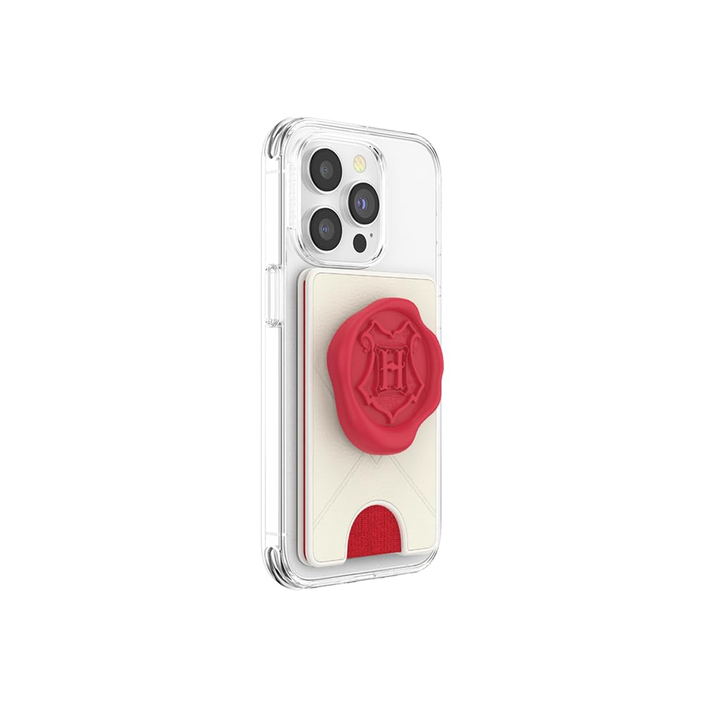 Harry Potter PopWallet - Expandable Phone Grip with Card Holder | Hogwarts Letter Design | Secure Phone Wallet for Cards & Cash | Perfect for Travel, Commuting & Hands-Free Use