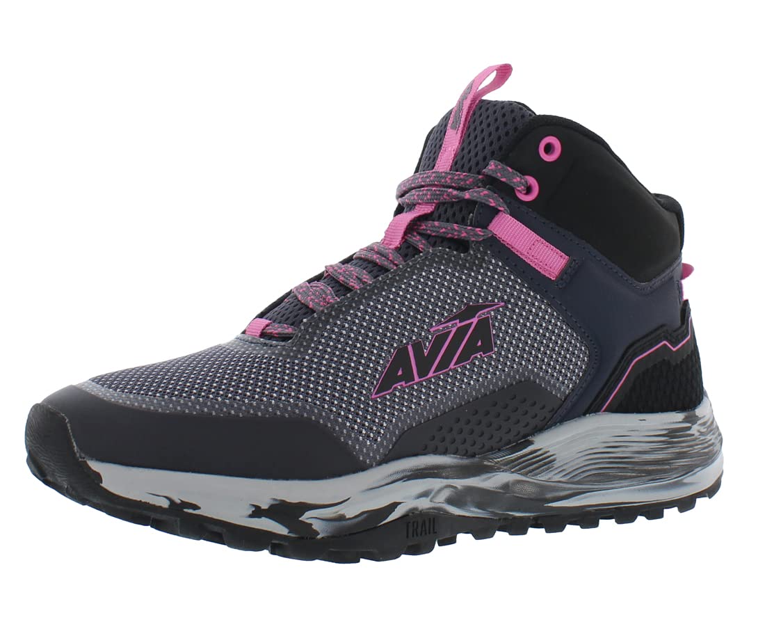 Avia Grit Sport Women's Hiking Boots - Waterproof Mid Top Ankle Trail Shoes for All Weather Conditions | Comfortable Outdoor Walking & Trekking Shoes for Hiking, Camping & Mountain Adventures