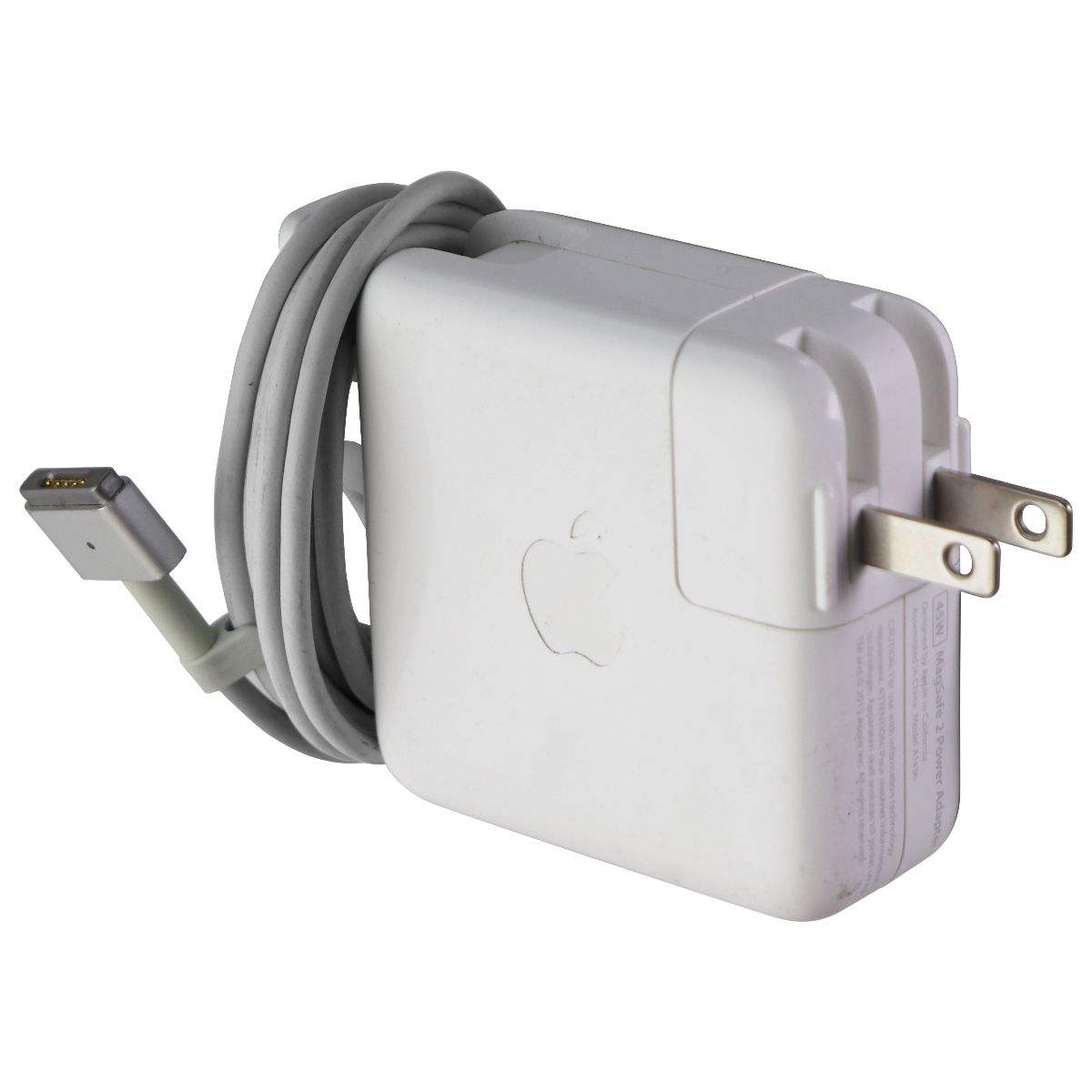 Apple 45W MagSafe 2 Power Adapter with Folding Wall Plug - Fast Charging for MacBook Air/Pro - White (A1436) | Perfect for Home, Office & Travel Use