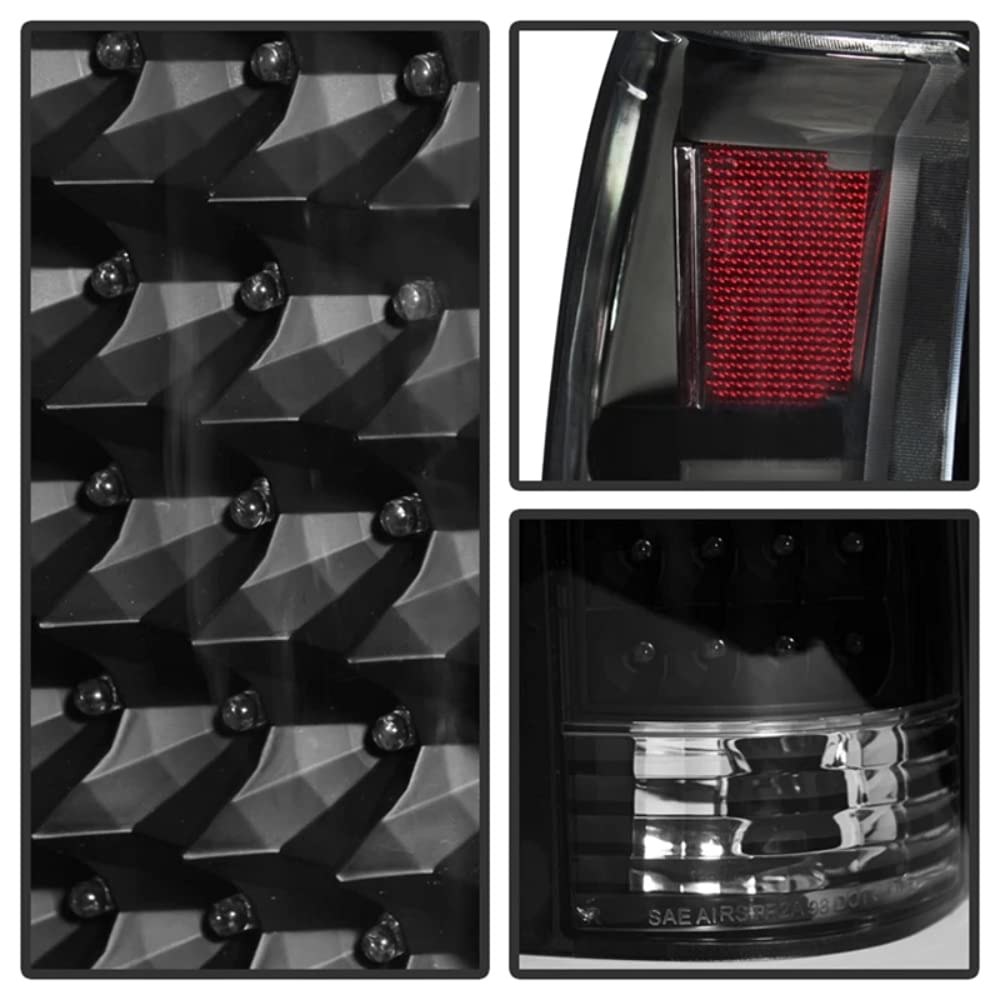 Xtune ALT-JH-CCK88-LED-BK LED Tail Lights for Chevy C/K Series Trucks - Black Smoke Lens - DOT Approved - Perfect for Off-Roading & Night Driving