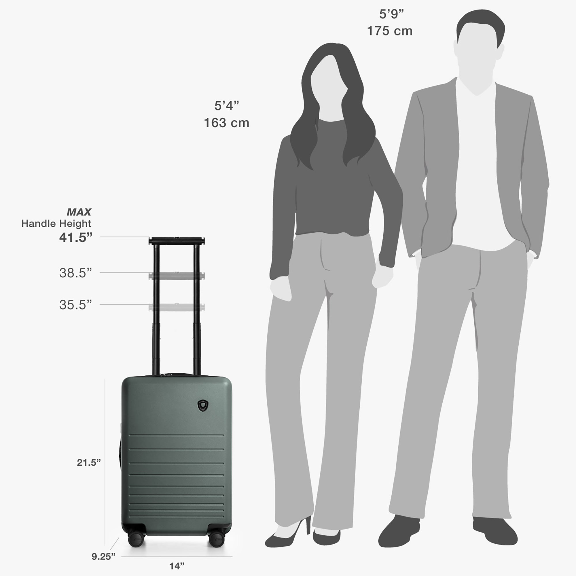 Markham Carry On Luggage - Lightweight Durable Suitcase for Travel, Business Trips & Weekend Getaways | TSA Approved & Spinner Wheels