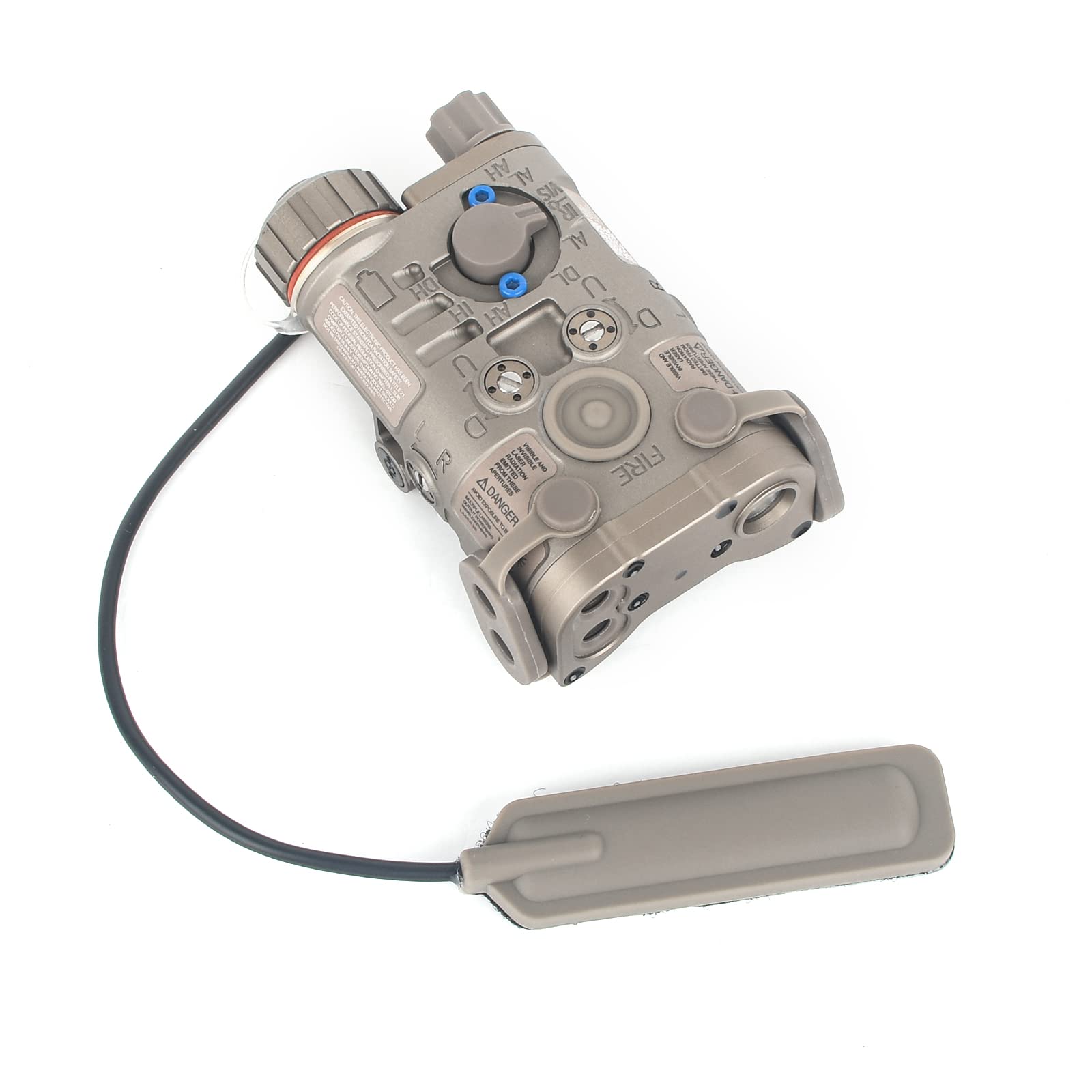Tactical Airsoft PEQ Box - IR Laser & Green Laser Sight with Strobe Mode & White LED Flashlight | 20mm Picatinny Rail Compatible for AEG GBB CQB | Perfect for Night Ops, Target Practice & Airsoft Battles
