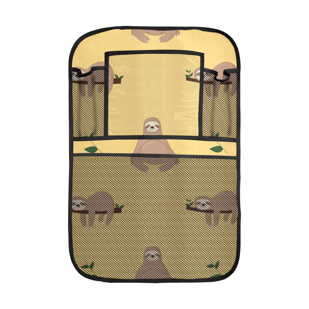 Custom Car Backseat Organizers - 2 Pack Cute Jungle Sloths Design with Multiple Storage Pockets | Perfect for Road Trips, Family Travel & Kids' Toy Organization
