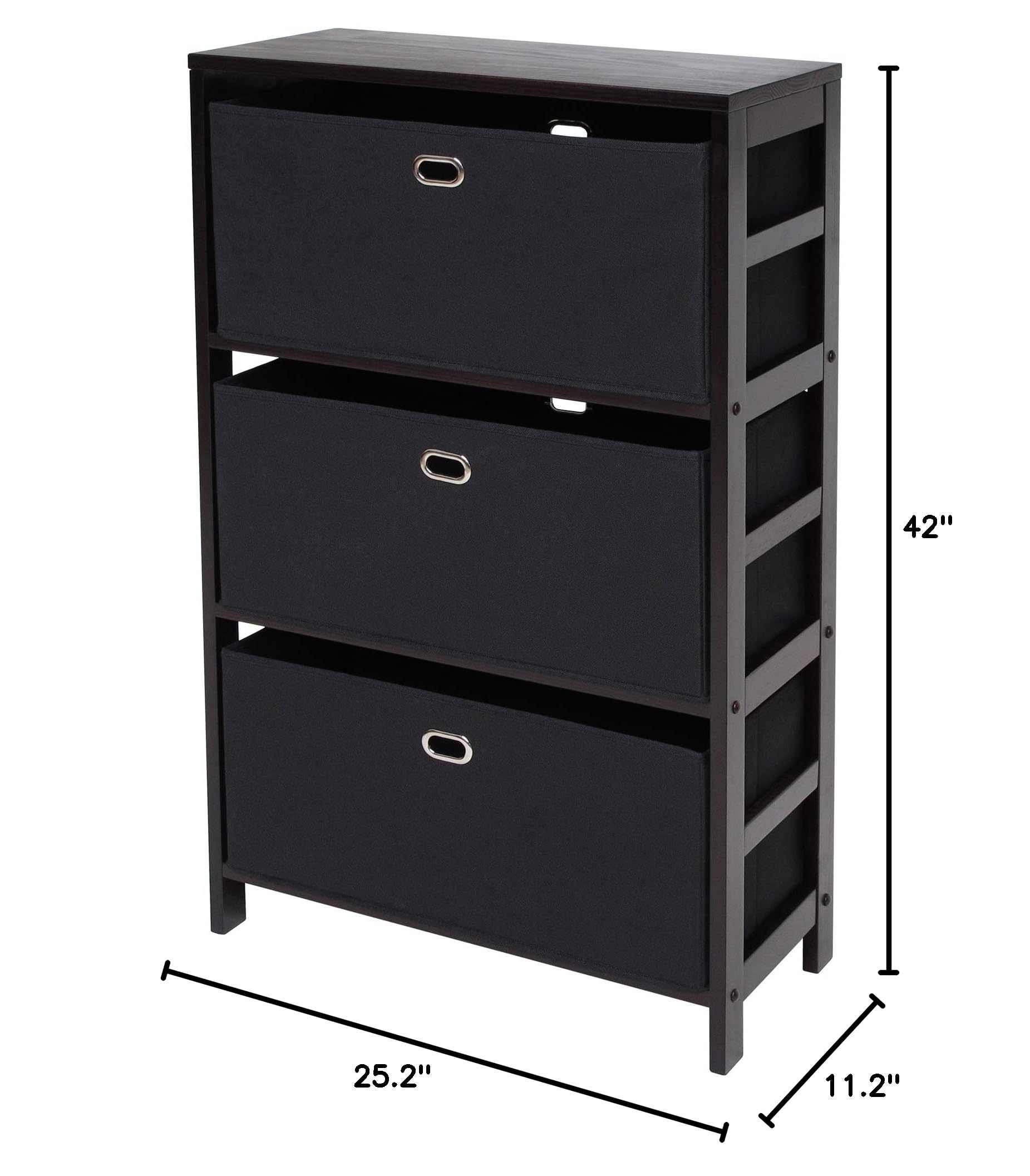 Modern 4-Tier Storage Shelf with Baskets - 42