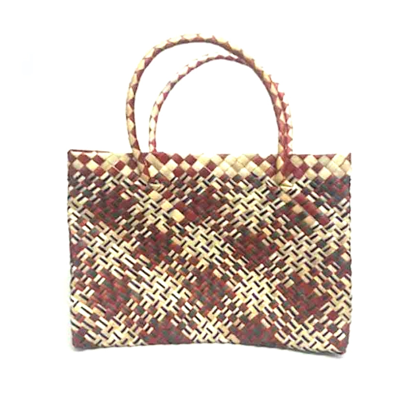 Eco-Friendly Pandan Straw Handbag - Natural Brown Woven Tote for Women - Perfect for Beach, Picnic, and Summer Outings