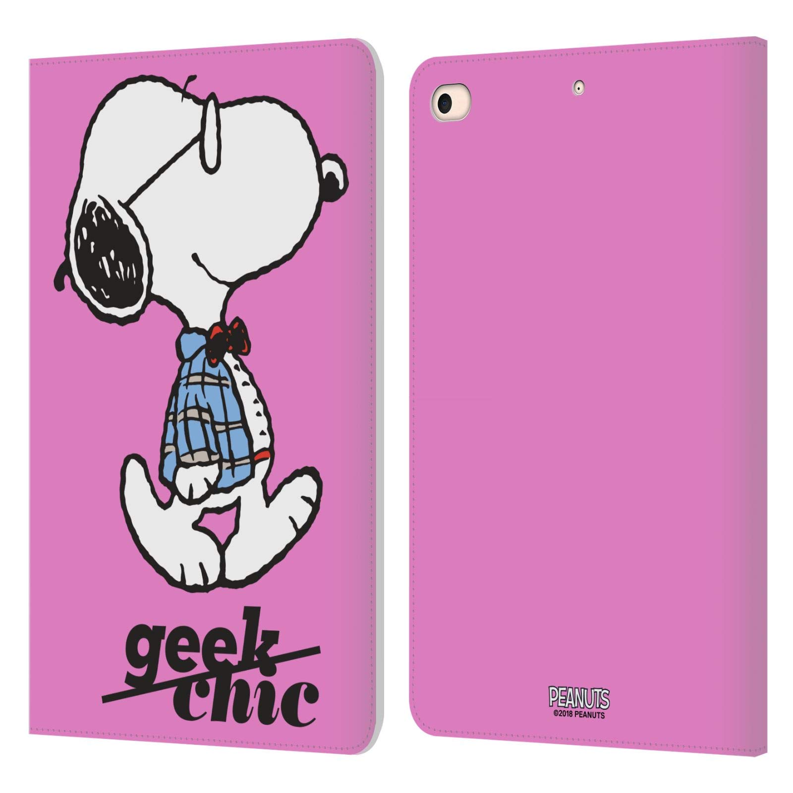Head Case Designs Officially Licensed Peanuts Joe Preppy The Many Faces of Snoopy Leather Book Wallet Case Cover for Apple iPad Mini (2019) - Perfect for Work, Travel, and School