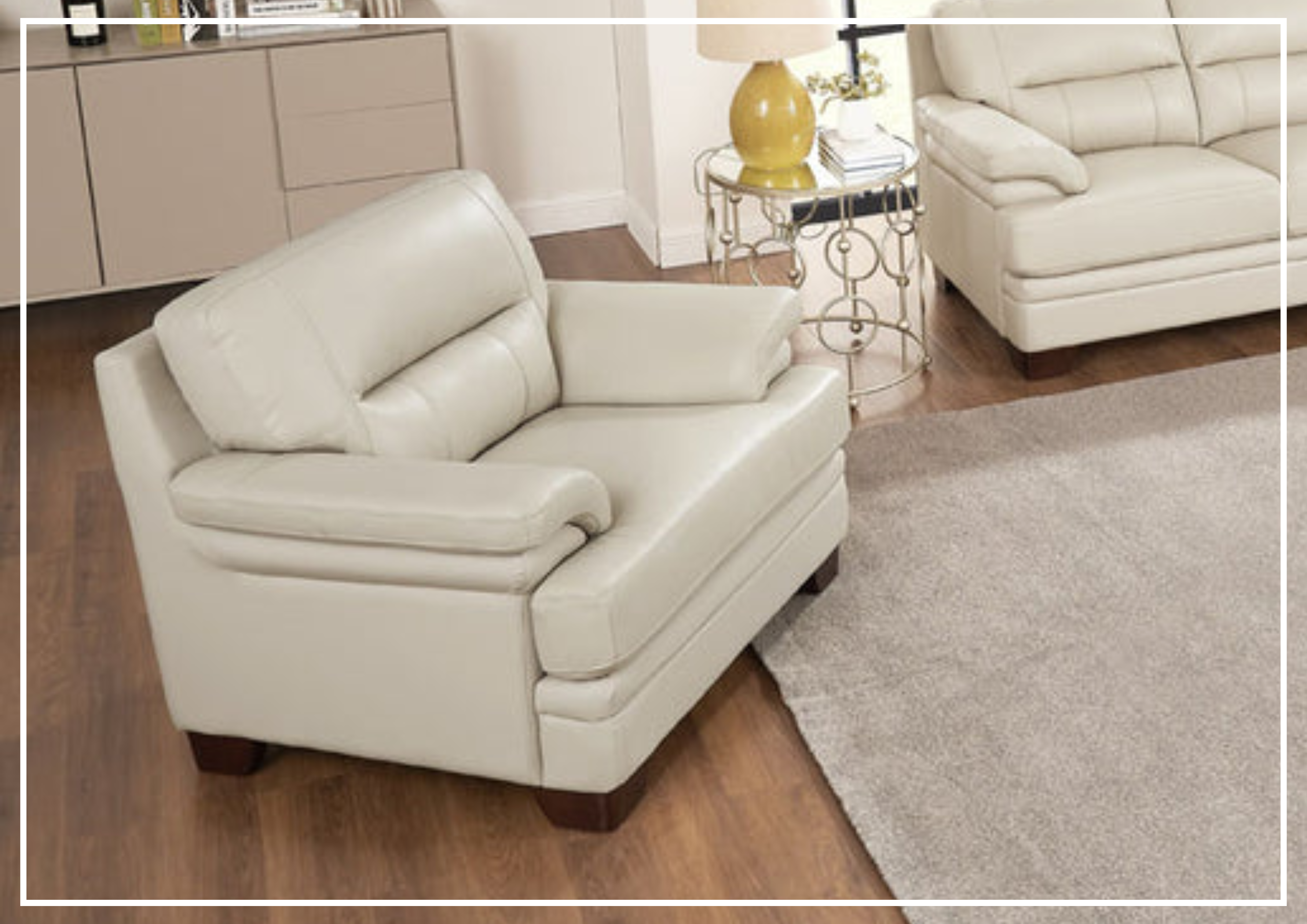 Premium Hydeline Luxor Leather Chair with Cushioned Arms - Luxurious Office & Living Room Seating for Home & Workspace