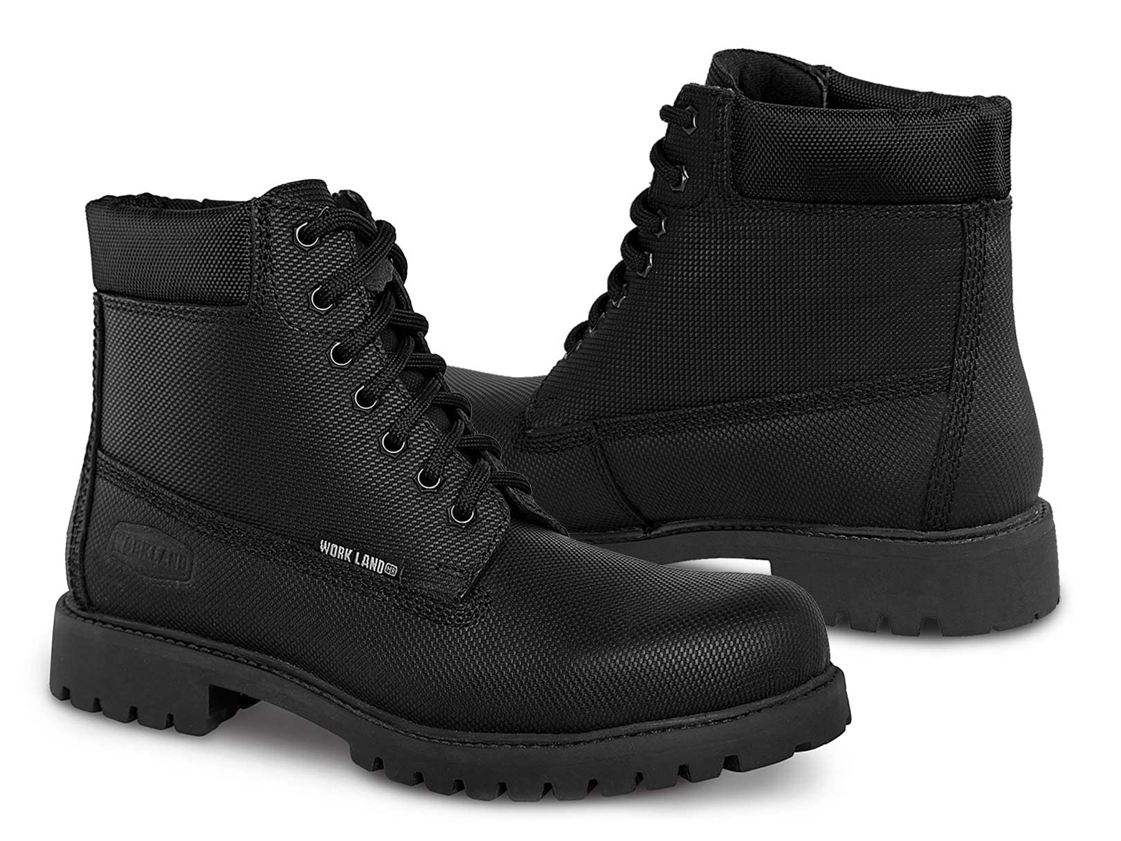WORKLAND 77611 Men's Lightweight Lace-Up Hiking Boots - Slip Resistant Soft Toe Leather Casual Work Boots - Comfortable for Outdoor, Hiking, and Daily Wear - Perfect for Construction, Warehouse & Casual Use