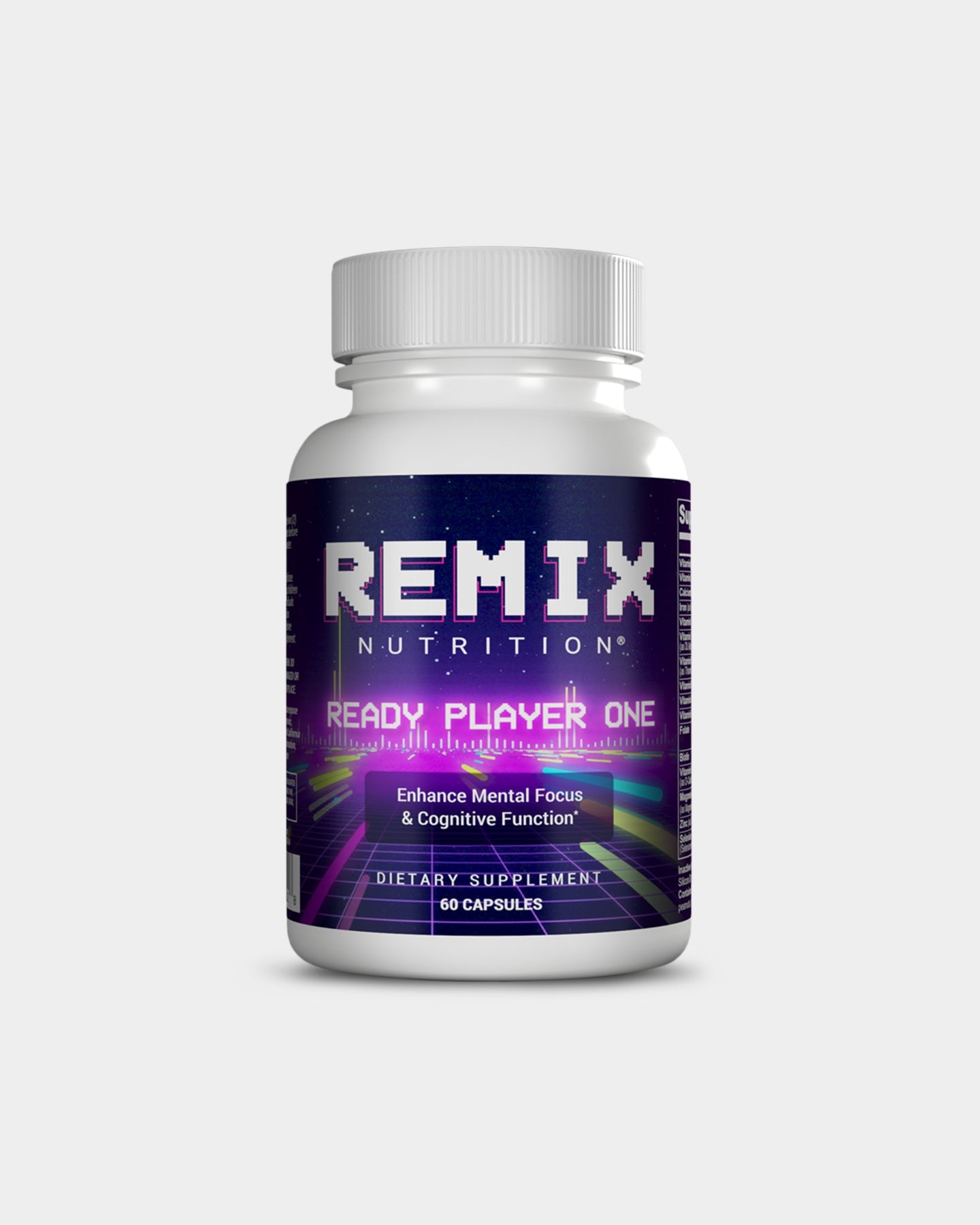 REMIX Nutrition Ready Player One Nootropic & Focus Supplement - Brain Booster for Gamers, Students & Professionals - Enhance Concentration & Mental Clarity for Work, Study & Gaming Sessions