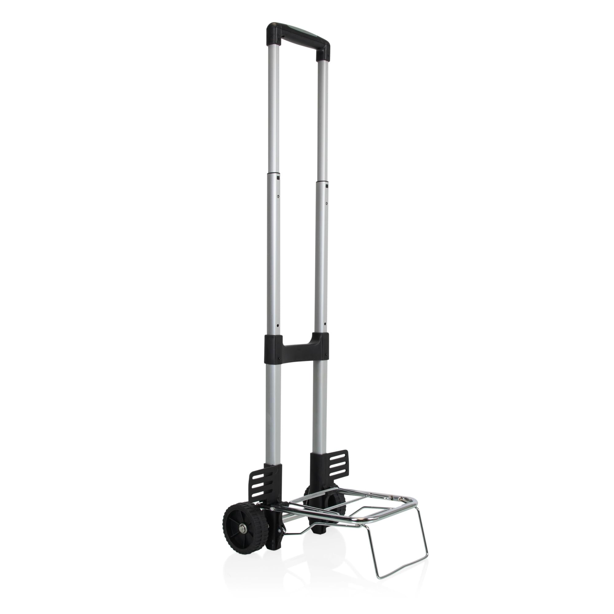 ONIVA - Picnic Time Brand Folding Trolley with Telescopic Handle | Lightweight Utility Cart for Luggage, Groceries & Moving | Compact Dolly for Travel, Shopping & Outdoor Activities (Silver)