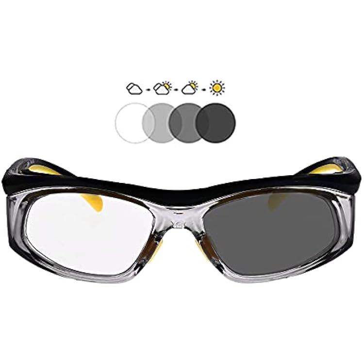 Photochromic Anti-Fog Safety Glasses with Side Shields - UV Protection, Adjustable Fit for Outdoor Work, Construction & DIY Projects - Perfect for Woodworking, Welding & Home Improvement