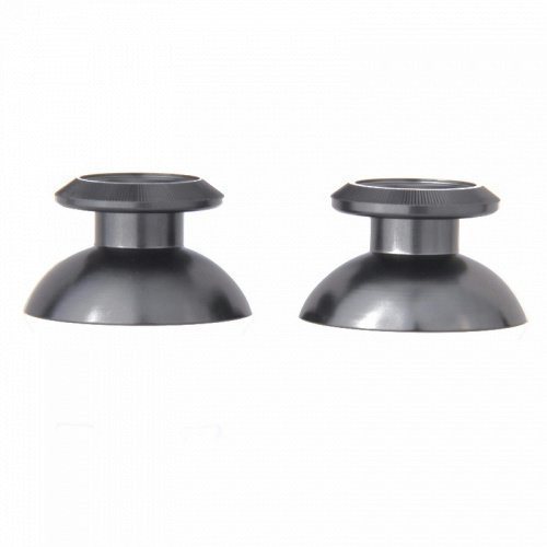 Aussel - 2-in-1 Aluminum Thumbsticks for PS4 Xbox Gaming Controller (Black) - Improve Grip & Precision for FPS, Racing & Action Games