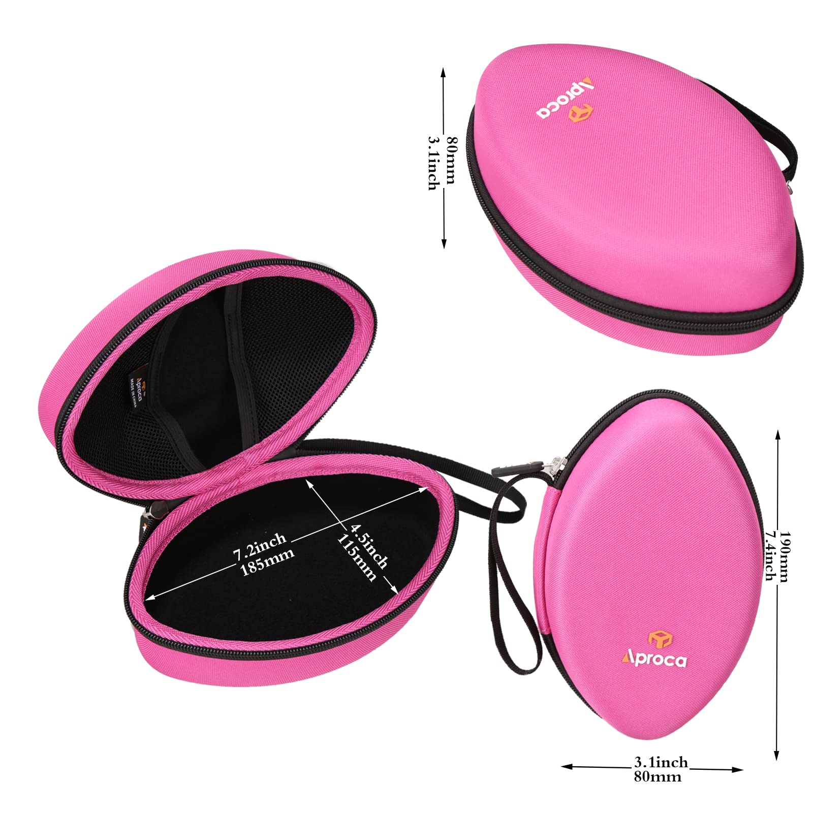 Aproca Hard Travel Storage Case for AILIHEN C8 & Tribit XFree Tune Headphones - Folding Lightweight Protective Headset Case (Red) - Perfect for Travel, Commuting & Headphone Storage