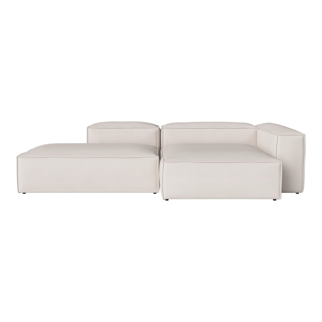 Cosima 2 Seater Sofa with Open End & Chaise - Modern Living Room Furniture for Small Spaces, Apartment, and Lounge Comfort