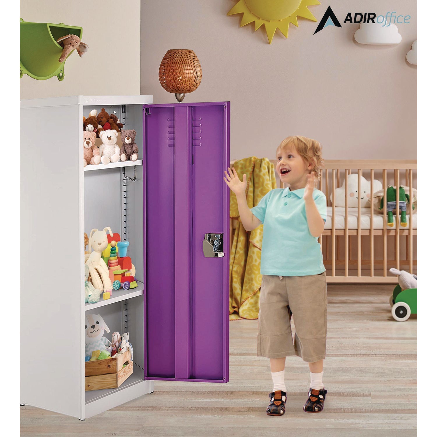 AdirOffice Steel Storage Locker - 1 Compartment, 15