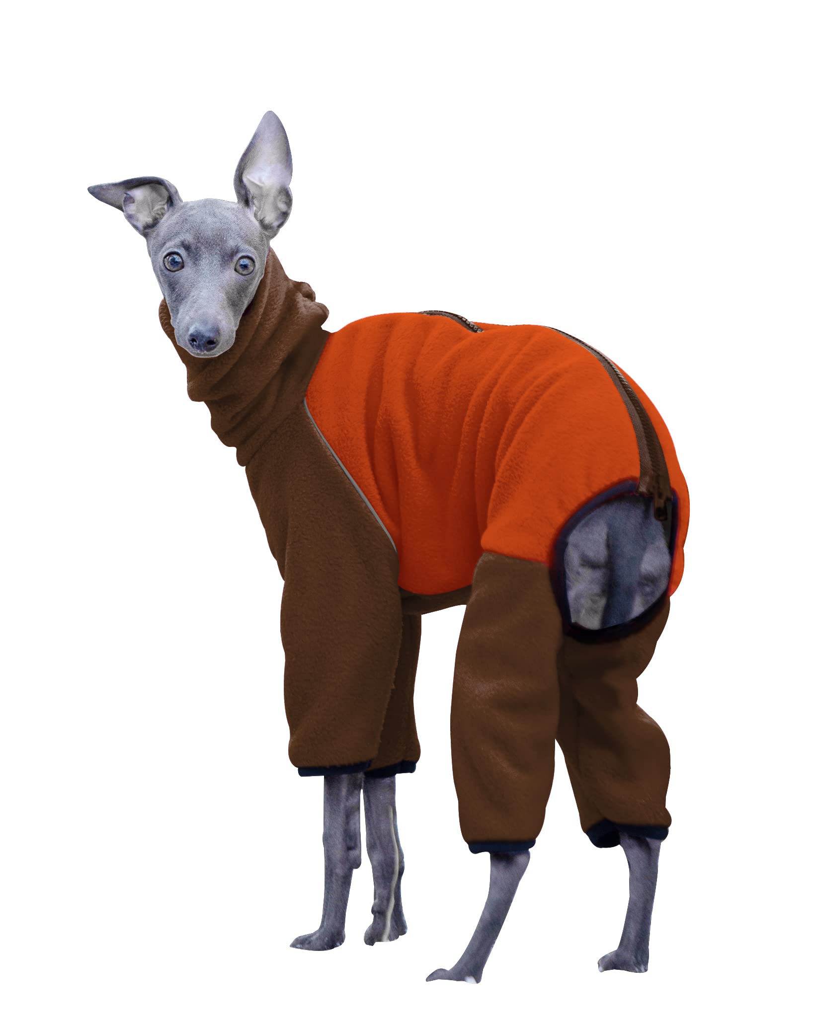 Vestione Fleece Dog Pajamas - Winter Warm Reflective Dog Coat with Leash Opening for Small, Medium & Large Dogs - Cozy Cold Weather Outfit for Indoor & Outdoor Use