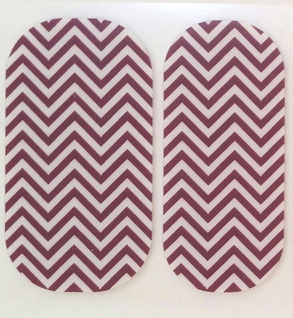 Jamberry Nails - Boysenberry Chevron Nail Wraps | DIY Nail Art Stickers for Women | Perfect for Parties, Weddings & Special Occasions