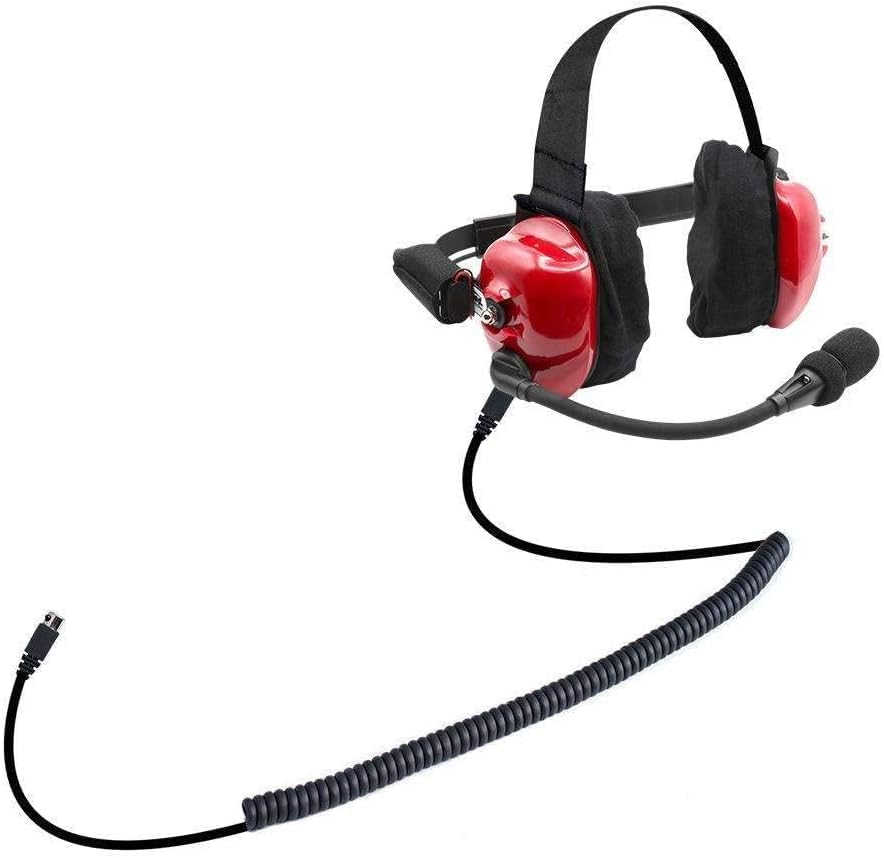 NASCAR Linkable Behind-The-Head Racing Headset for Race Fans - Compatible with Scanners, Nitro Bee & Raceceiver Fusion - Durable Communication Electronics for Motorsports & Track Events