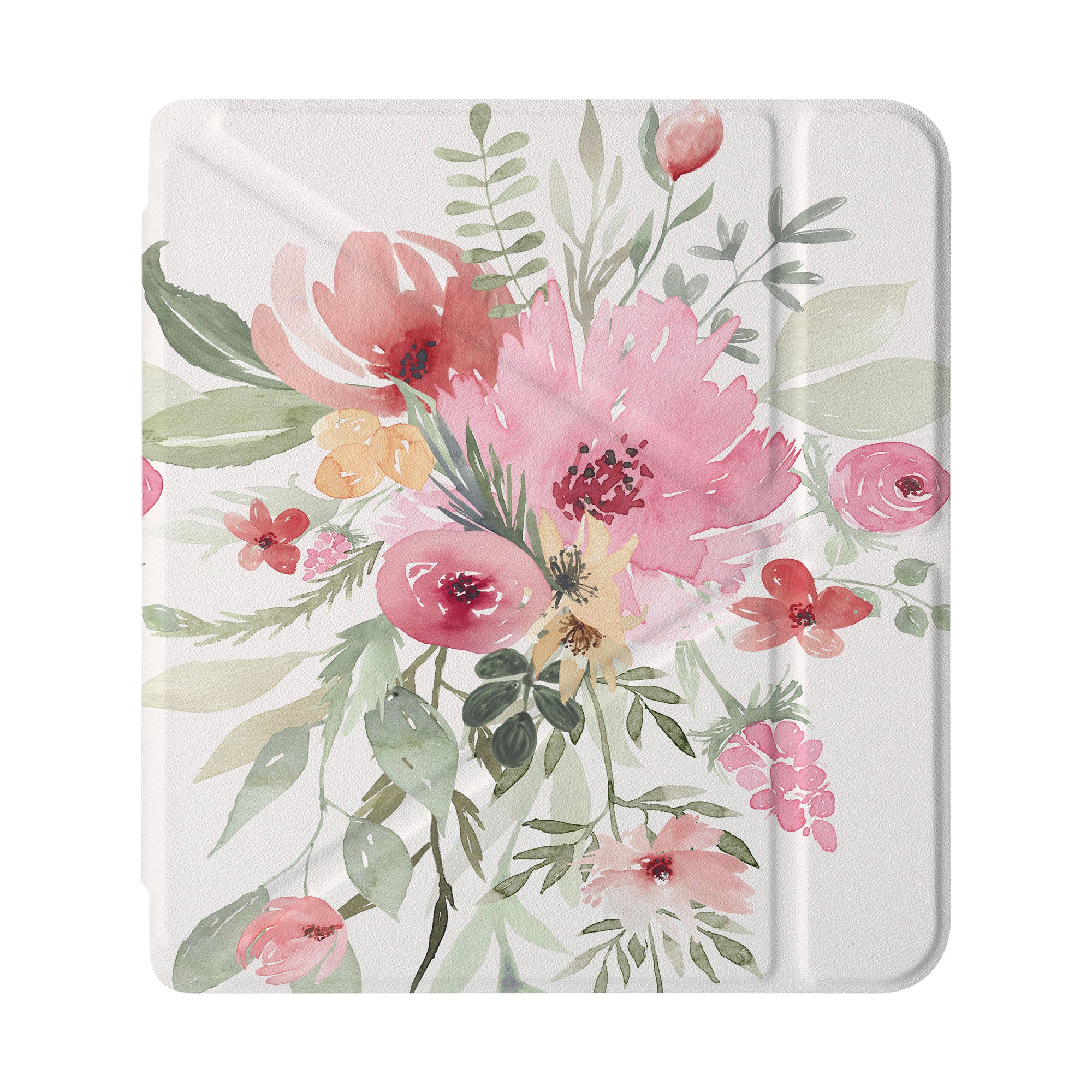 KOBO Case for E-Reader - Pink Floral Design Protective Cover | Perfect for Reading at Home, Travel & Commuting