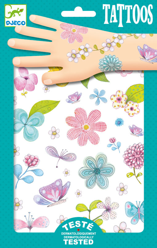 Djeco Kids Temporary Tattoos - 50+ Fun Mixed Designs for Boys & Girls - Safe, Non-Toxic Body Art for Parties, Birthdays & Playtime