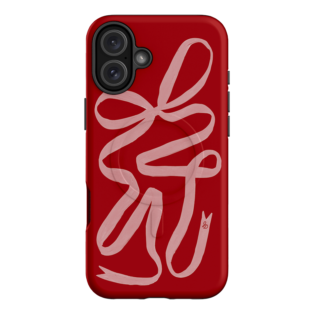 Cupid's Bow Ribbon Phone Case for iPhone & Samsung - Elegant Valentine's Day Gift for Her, Romantic Couple Accessory | Perfect for Dating, Anniversaries & Special Occasions